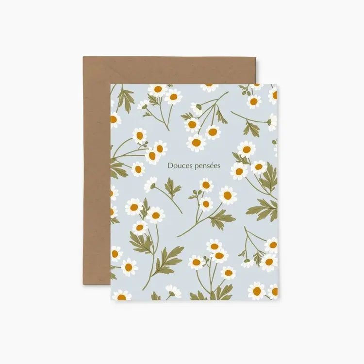 Carte de souhaits - Douces pensées