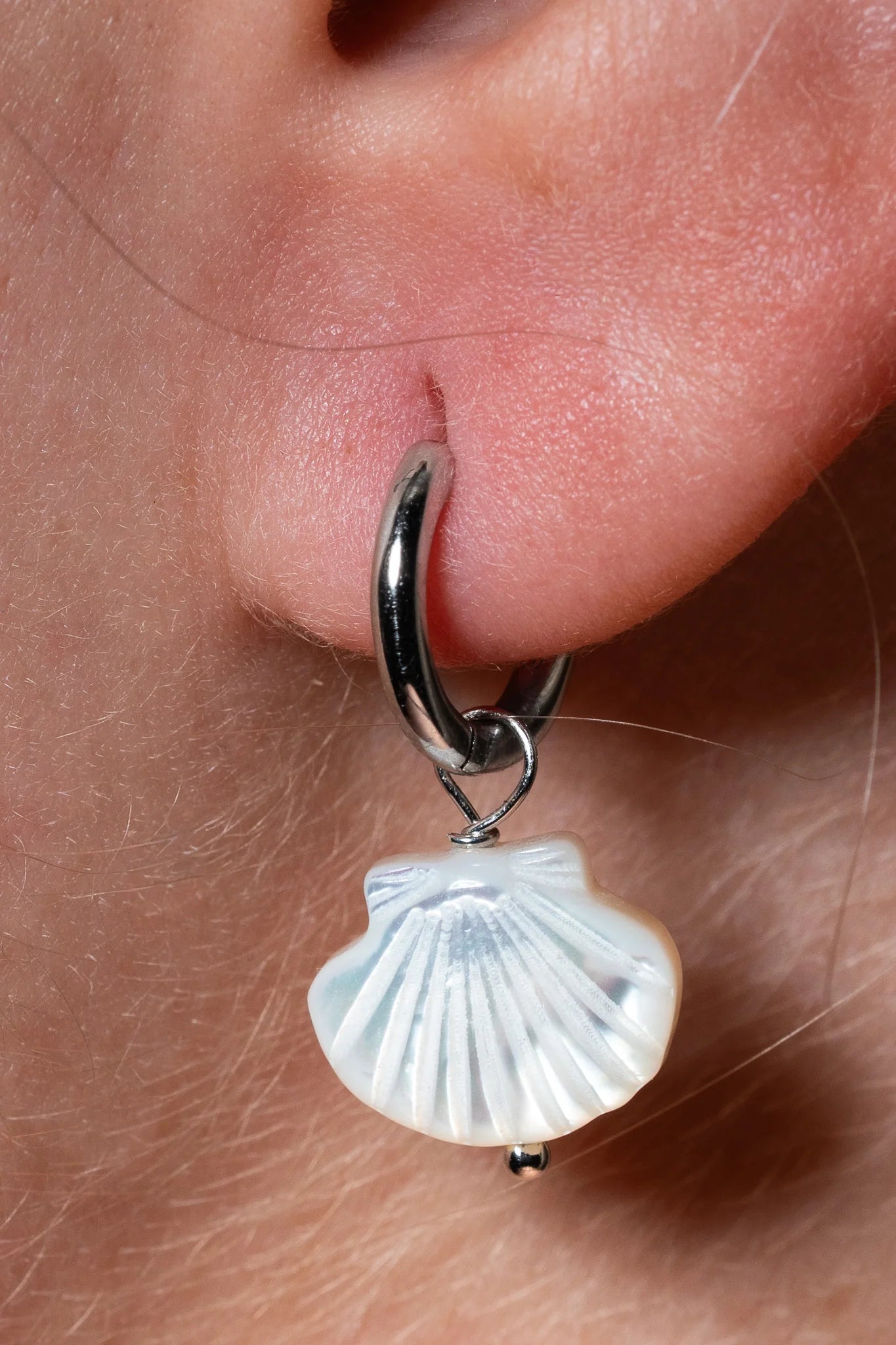 Boucle d'oreilles - White Shell