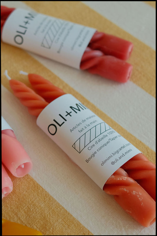 Duo de bougies - torsadées