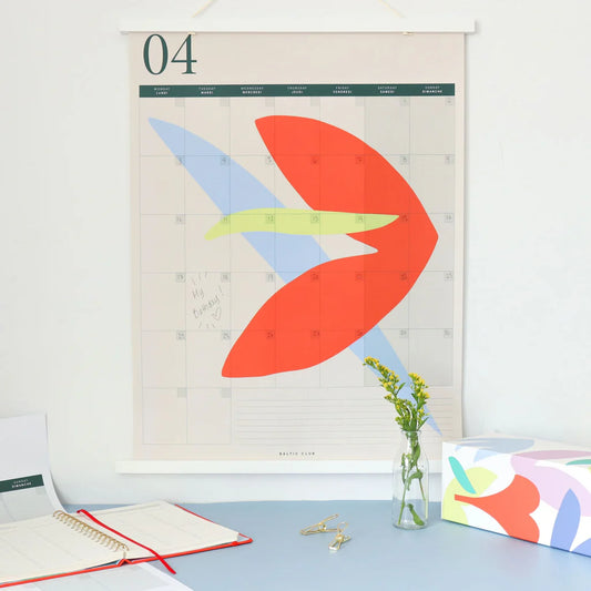 Grand calendrier mural non-daté - Bouquet