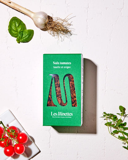 Noix grillés - Tomates et basilic