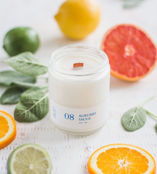 Bougie - Agrumes + sauge