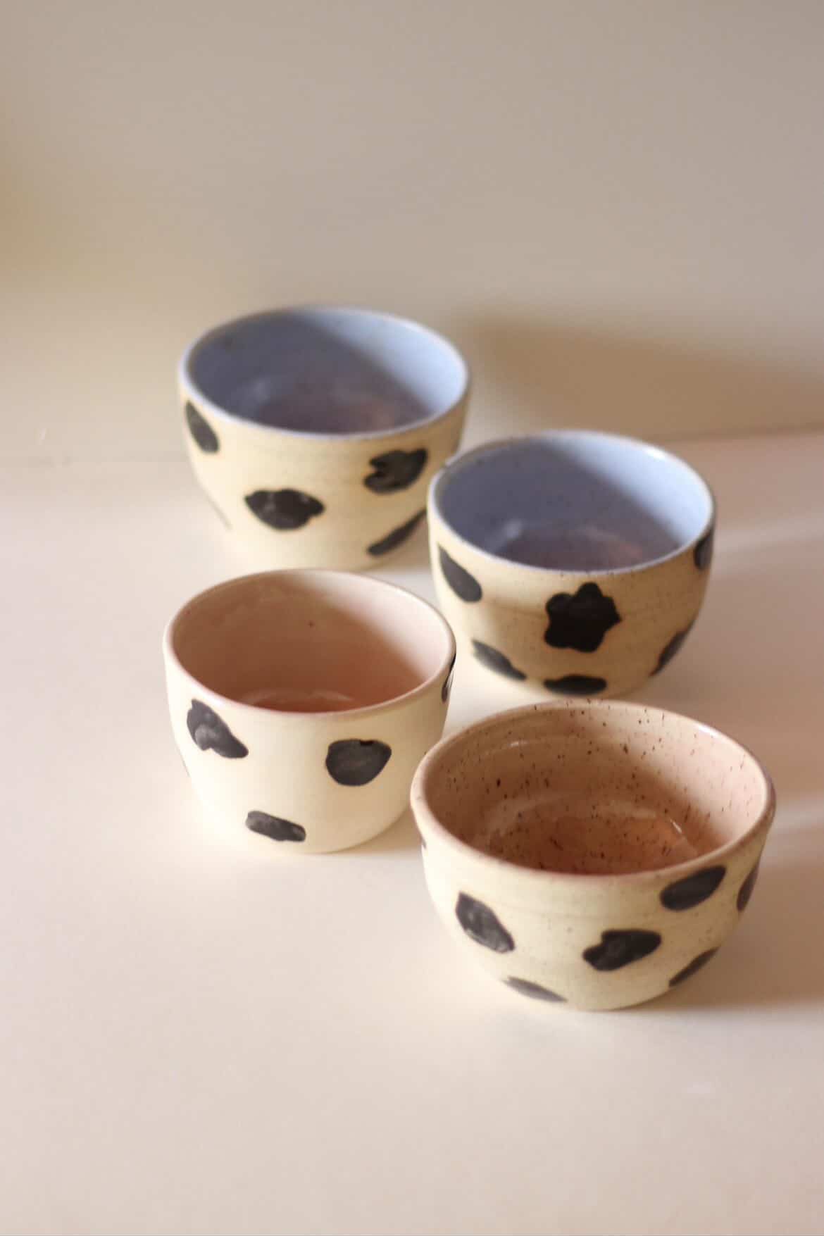 Bol et tasses nuage - baby blue et baby pink
