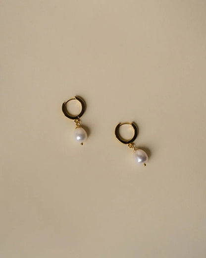 Petite créole avec perle d'eau douce - Laurel