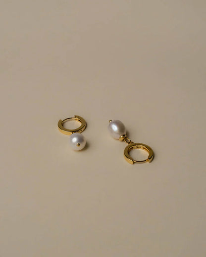 Petite créole avec perle d'eau douce - Laurel