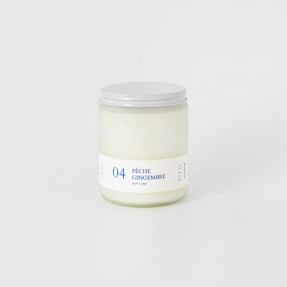 Bougie - Pêche + gingembre
