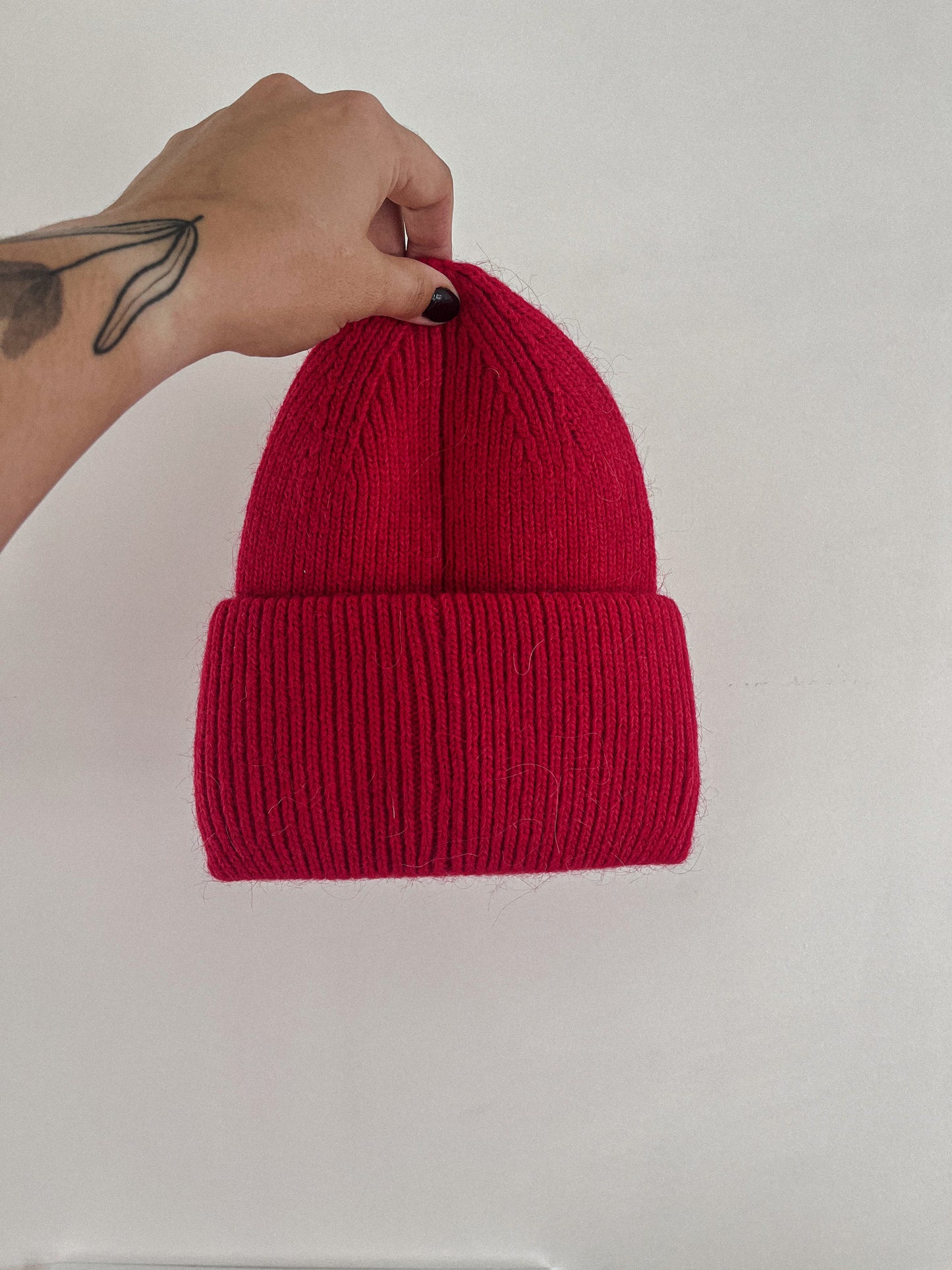 Tuque en laine d'angora