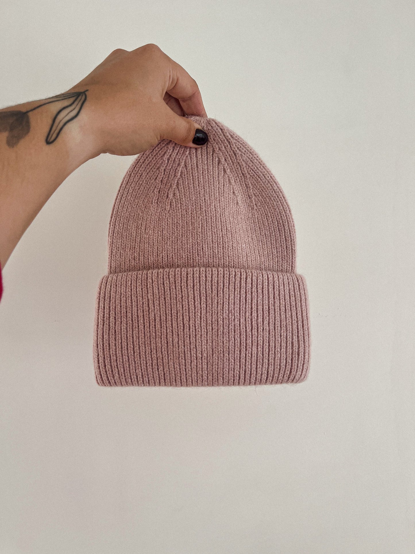 Tuque en laine d'angora