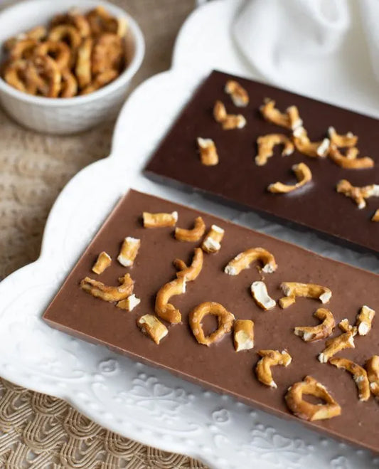 Tablette de chocolat - Caramel et éclat de Pretzel