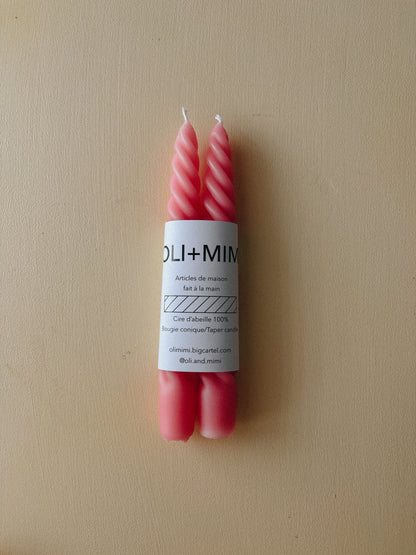 Duo de bougies | torsadées
