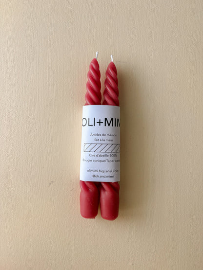 Duo de bougies | torsadées