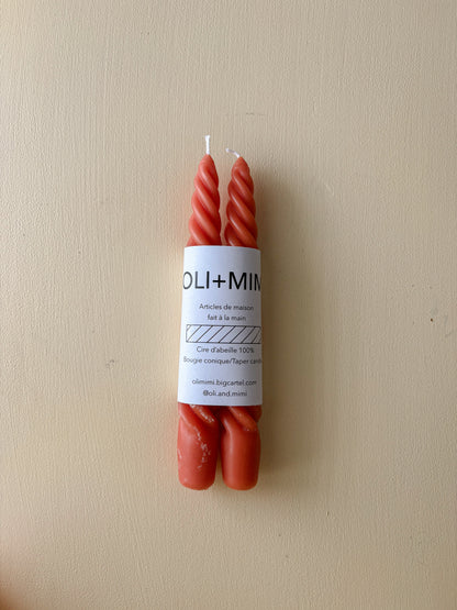 Duo de bougies | torsadées