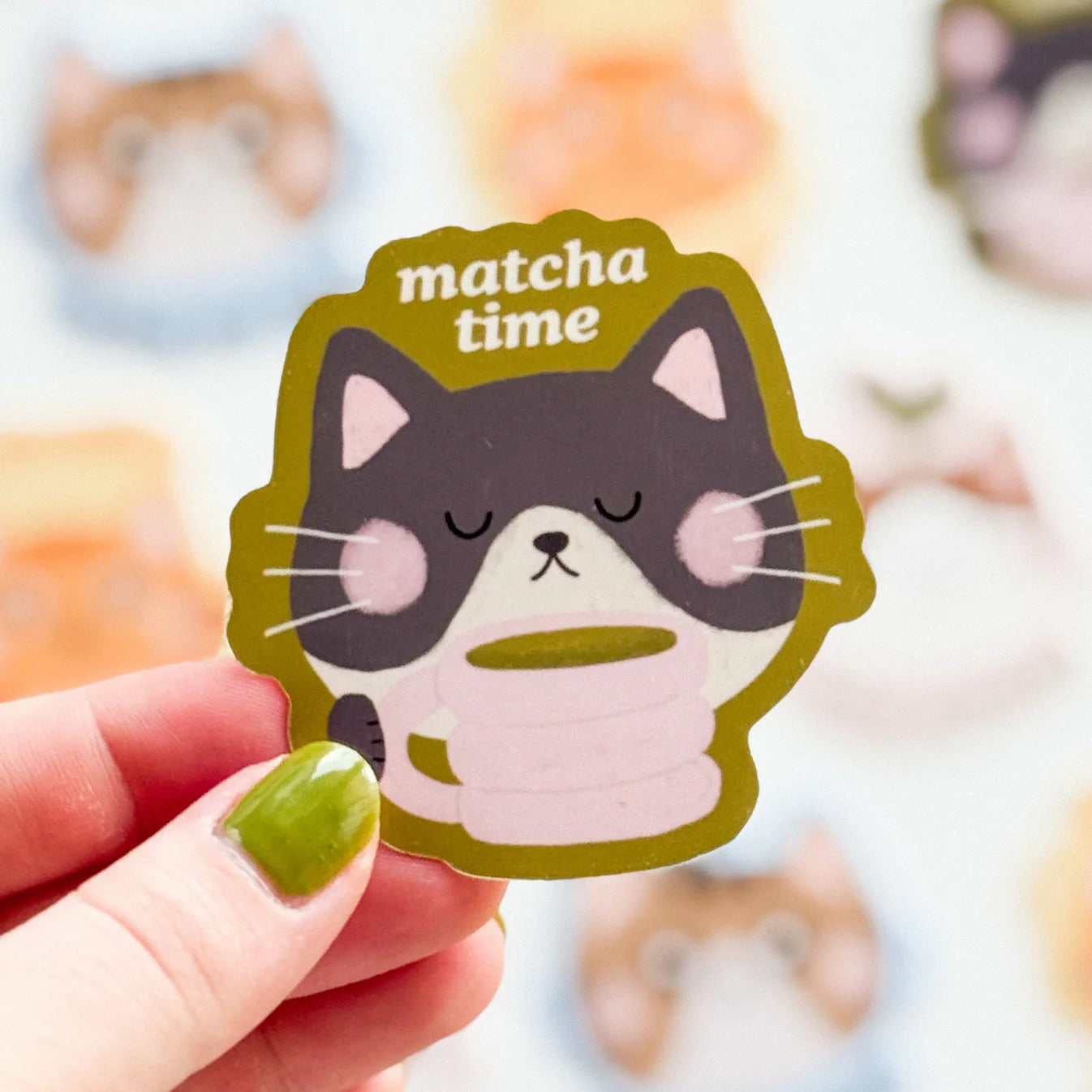 Autocollant découpé - Matcha time