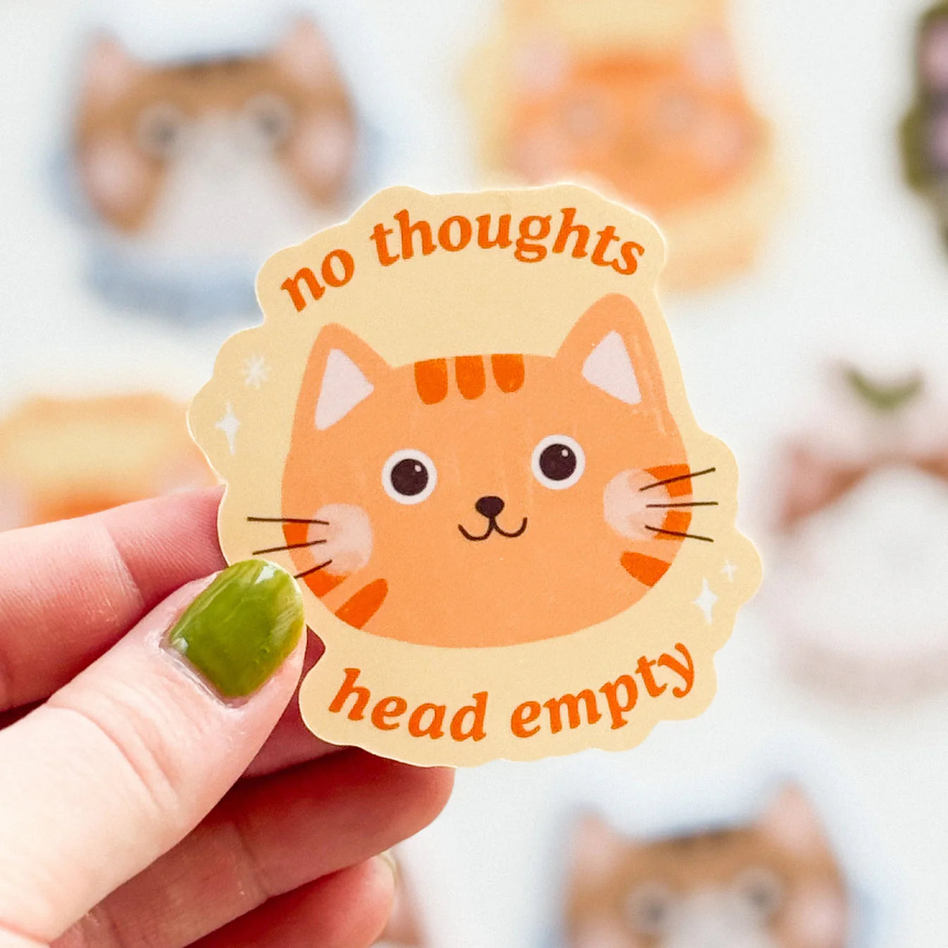 autocollant découpé - No thoughts, head hempty