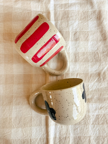 Tasse anse - Lignée/Fleurs