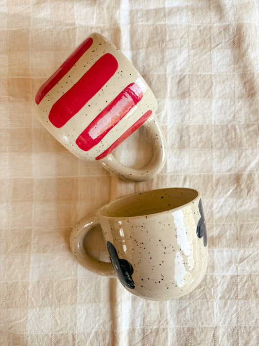 Tasse anse - Lignée/Fleurs