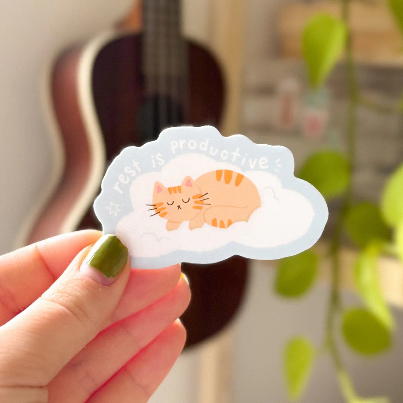 Autocollant découpé - Rest is productive