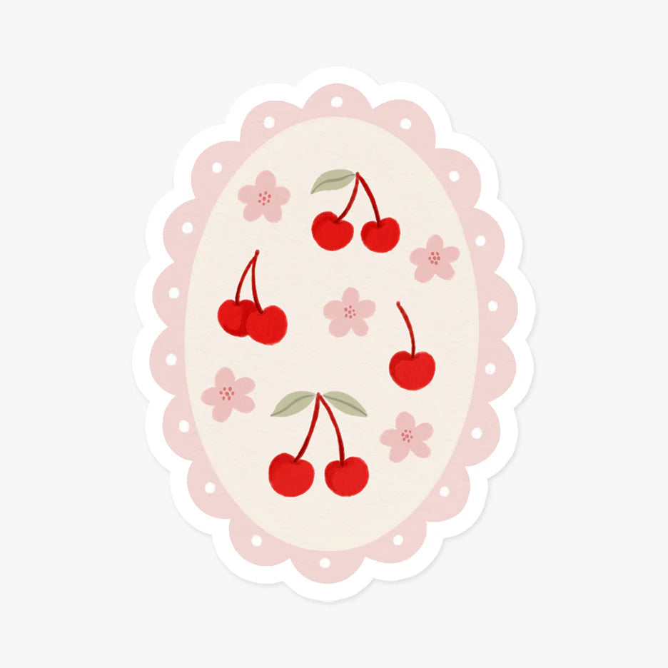 Die-cut sticker - Vintage cherry seal