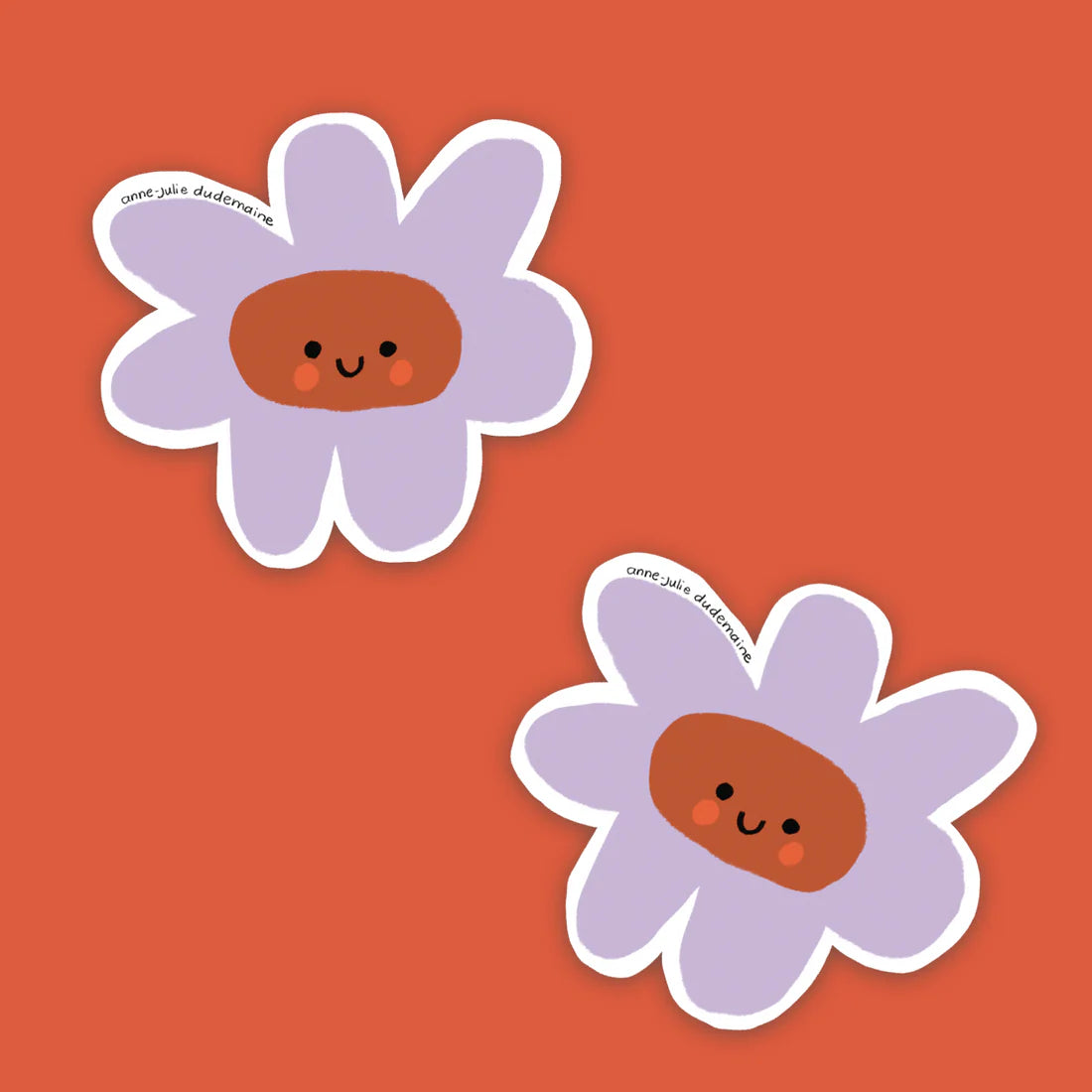 Autocollant - Fleur sympathique