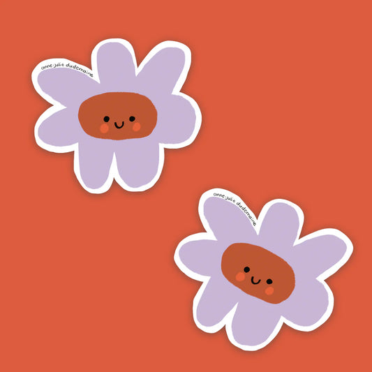 Autocollant - Fleur sympathique