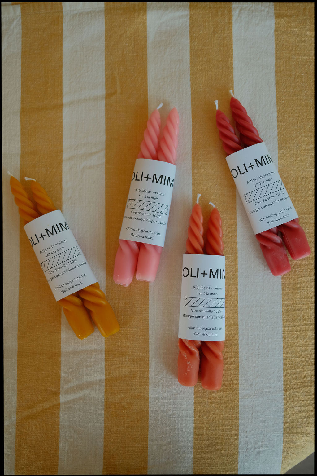 Duo de bougies | torsadées