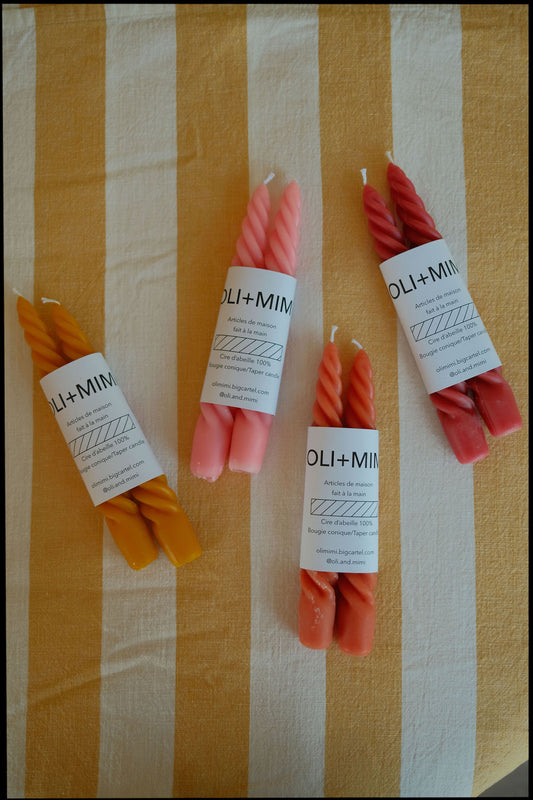 Duo de bougies - torsadées