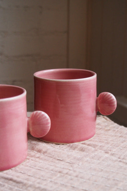 Tasse anse coquillage | Rose