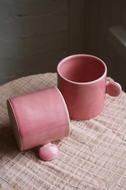 Tasse anse coquillage | Rose