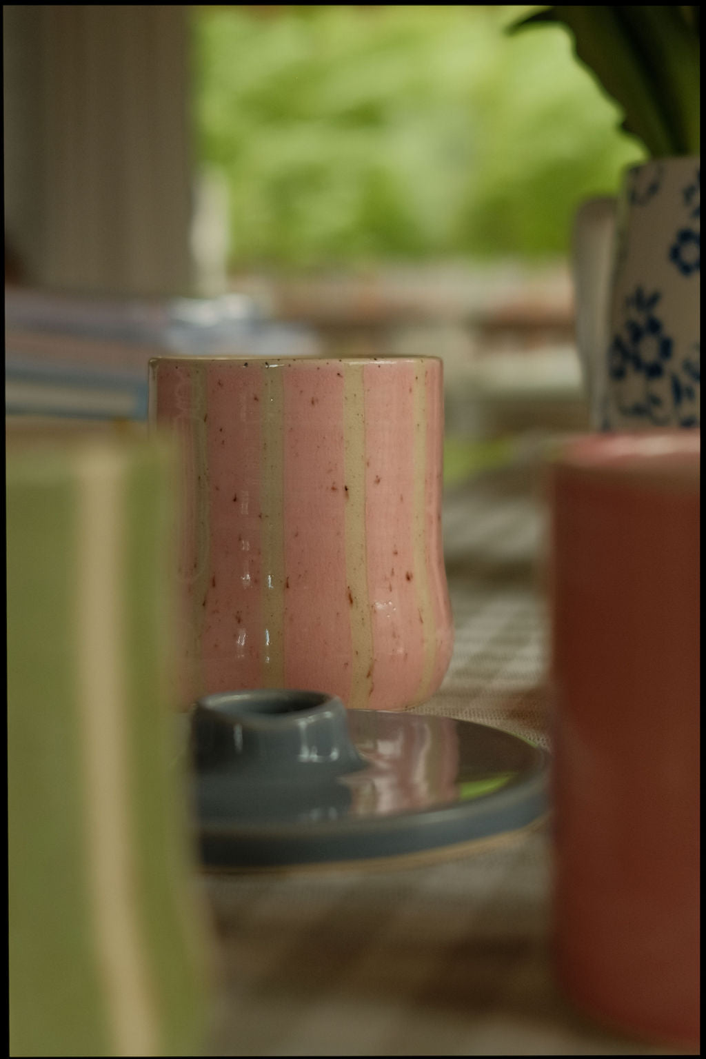 Tasse rayée bombée | Cappucino