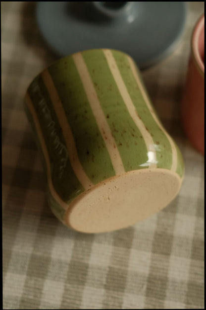 Tasse rayée bombée | Cappucino