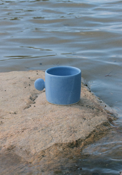 Tasse anse coquillage - Bleue