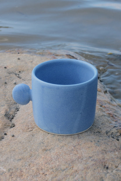 Tasse anse coquillage - Bleue