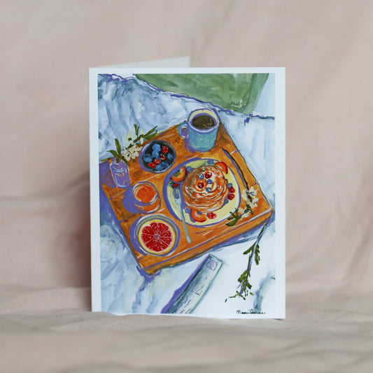 Carte de souhaits - Breakfast in bed