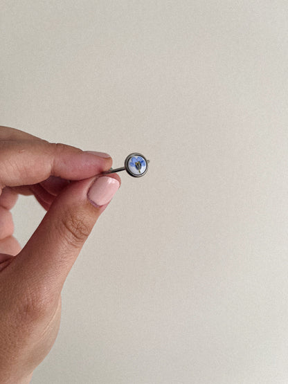 Bague florale - Argile blanche