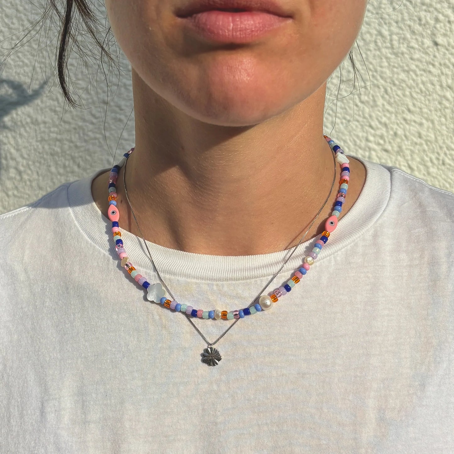 Colliers de perles semi-précieuses mixtes