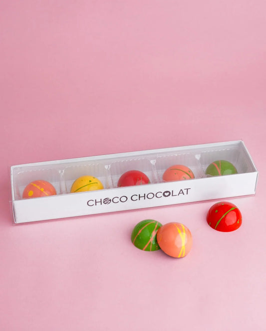 Boîte de 5 chocolats fins - Inspirés par le jardin