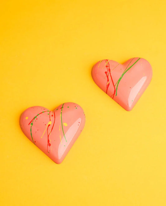 Coeur en chocolat - Caramel et guimauve