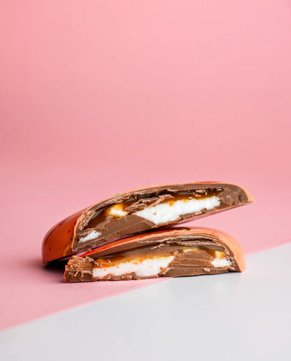 Coeur en chocolat - Caramel et guimauve