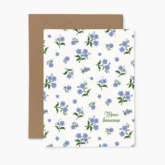 Carte de souhaits - Myosotis  | Merci beaucoup