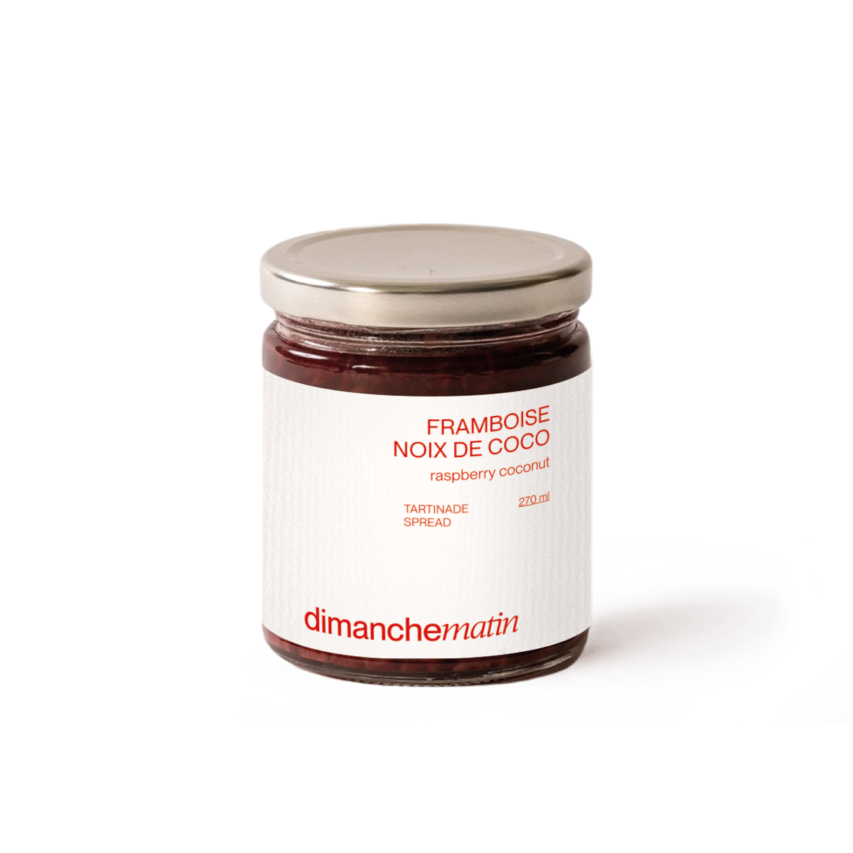 Tartinade - Framboise et noix de coco