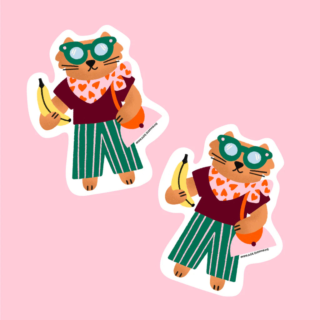 Autocollant - Chat fashionasta