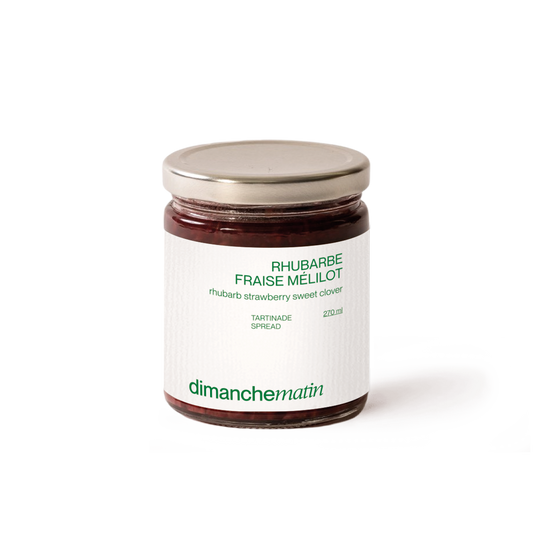 Tartinade - Rhubarbe, fraise et mélilot