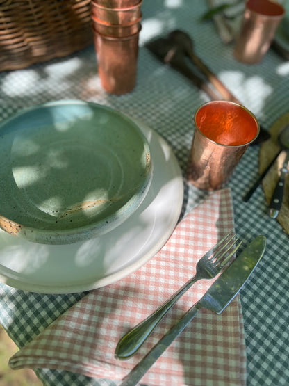 Serviettes de table en coton bio - Vichy coloré